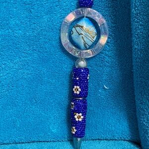 Blue Beaded Pen